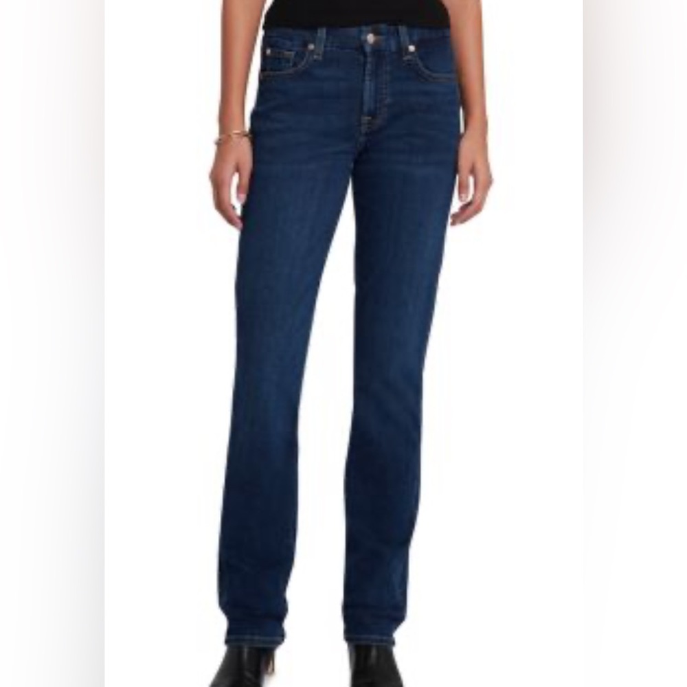 7 For All Mankind Kimmie Straight Jeans | Dark Rinse | Size 27